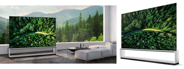 極細ベゼルの88型、音響とともに高い没入感