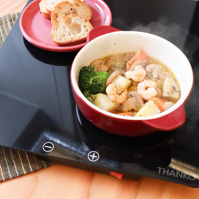 アヒージョがいつまでもアツアツ