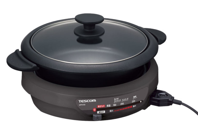 鍋料理のほか、上位モデルはたこ焼きや焼肉が作れるプレートが付属