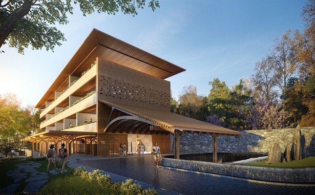 建築家の坂茂さんが手がける箱根のリゾートホテル（イメージ画像）(ｃ) Melco Resorts