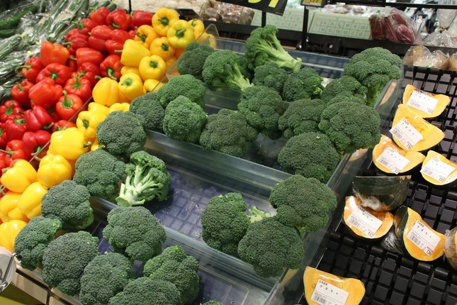 西友赤羽店内のブロッコリー売り場