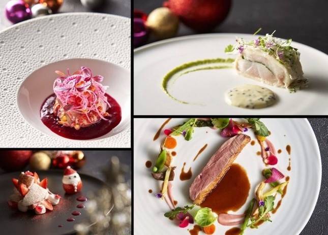 夜景と客室の装飾がコラボ