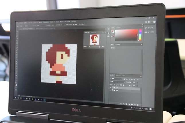 記者が完成させたドット絵キャラクターの立ち絵