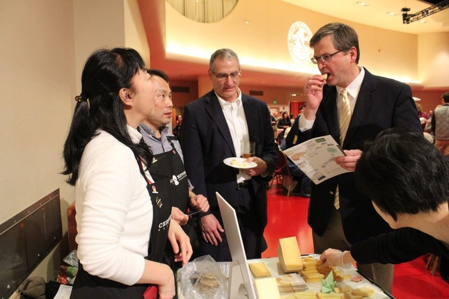 最終日に行われた試食会の日本のブース