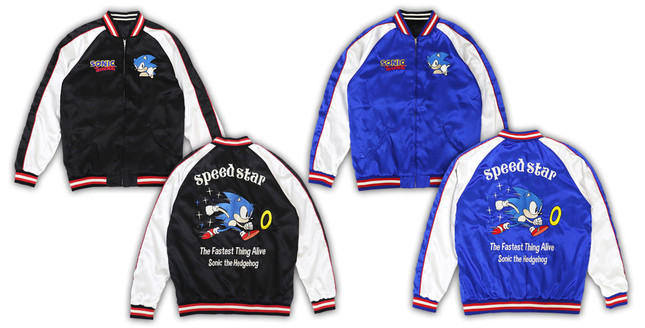 音速で駆け抜ける「ソニック」を大胆に刺しゅう