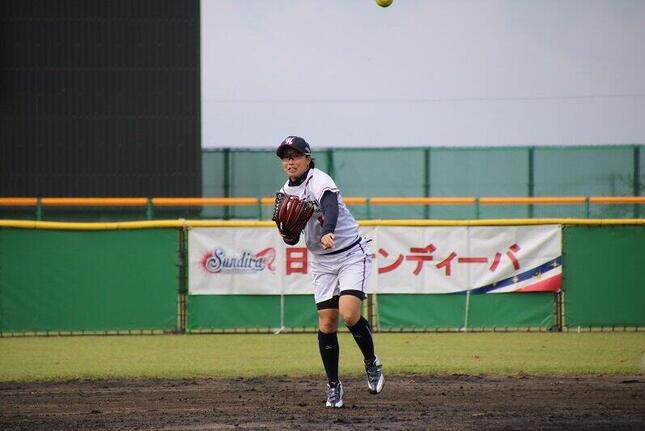 外野手として活躍（写真提供：日立製作所）
