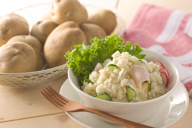 「北海道じゃがマッシュプレーン」を使用したポテトサラダ