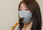 マスクしながら管楽器を演奏できる　呼吸量が多い吹奏時も息苦しくない
