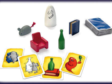 白いネズミと赤い本が描かれているカードの場合は「瓶」のコマを取るのが正解