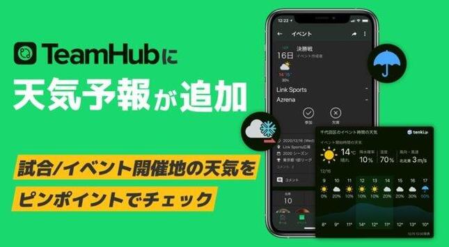 天気予報機能が追加