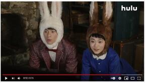 「花晴れコンビ」が大復活(画像はユーチューブで公開されているhulu新CM動画より)