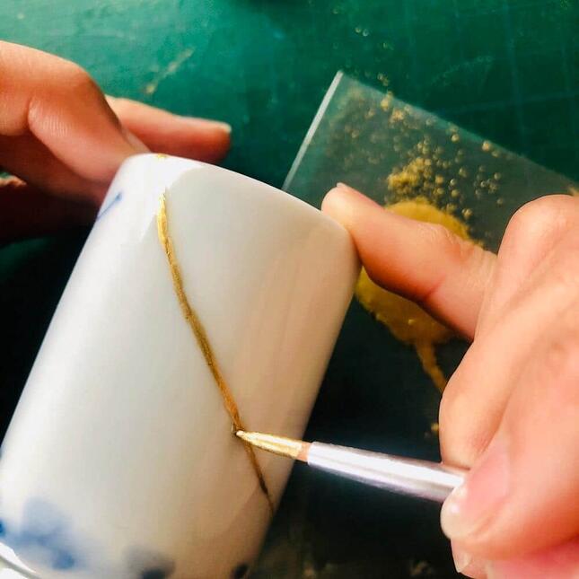 「ronkostory」で「金継ぎアクセサリー」製作を体験