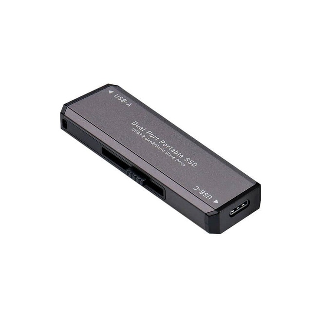 USBメモリーのように持ち運びしやすく、外付けSSDのように大容量