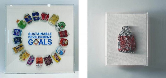 ゴミに価値を持たせた「循環型アート」