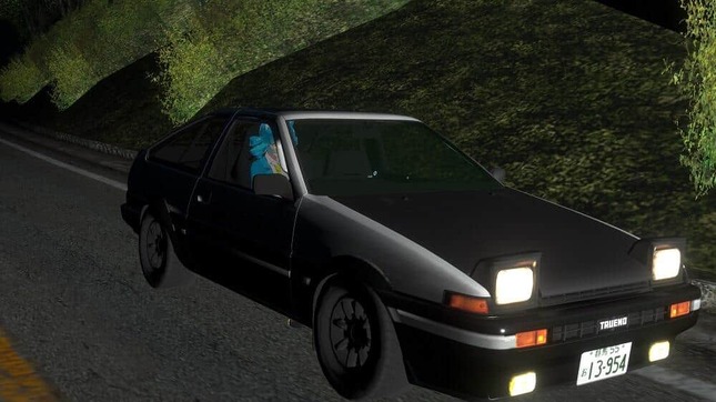 頭文字D再現した仮想空間　トヨタ「AE86」に乗る　（Jinteiさん作の「Akina」というワールド）