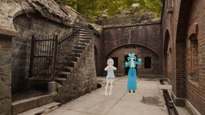 VRChatで公開されている「友ヶ島第3砲台跡」　リアルすぎてアバターと撮るともはや現実に3Dキャラクターを重ねたAR（拡張現実）写真に見える