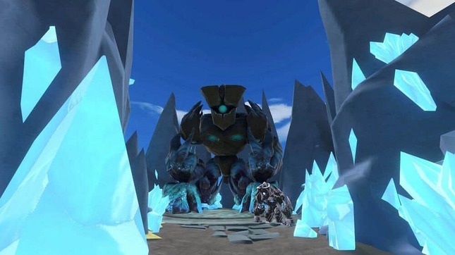 岩山が広がる国「FLINT PEAKS」の様子（開発中の画面です）