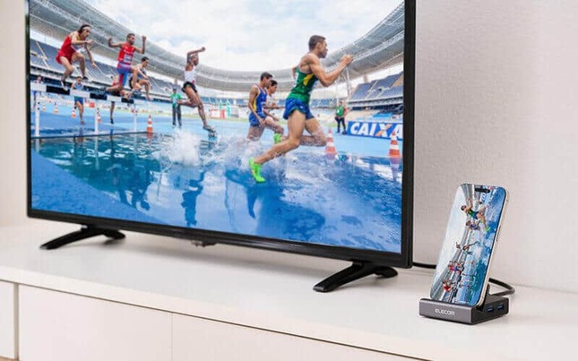 簡単接続、スマホの画面をテレビに映してみんなで楽しめる
