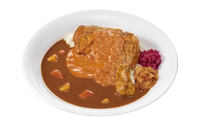 骨付きチキンとバターチキンソースのハーモニー、贅沢な味わい