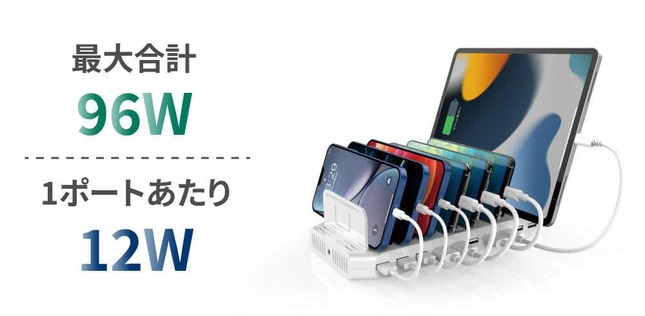 スマート機器を複数台使いこなすガジェッターや会社の備品の充電に最適
