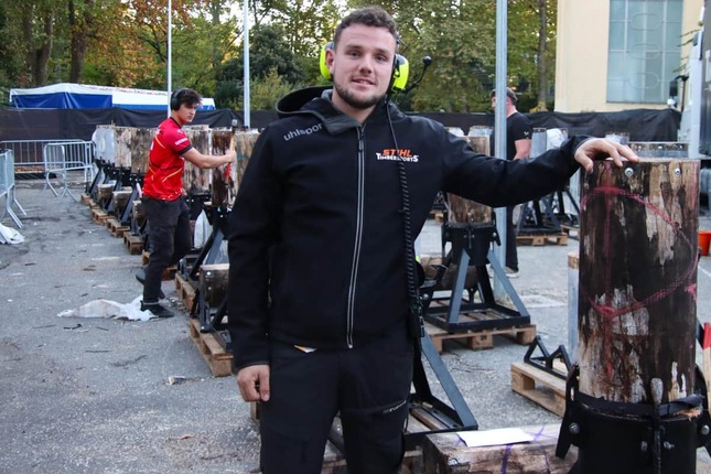 STIHL TIMBERSPORTSシリーズ・ウッドマネジャーのダーン・ヤンセンさん
