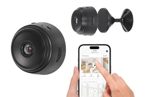 シャッターや冷蔵庫などにマグネットで吸着、手軽に防犯対策