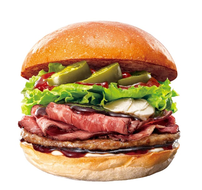 圧巻の肉量「ダブルローストビーフバーガー」など限定3メニュー
