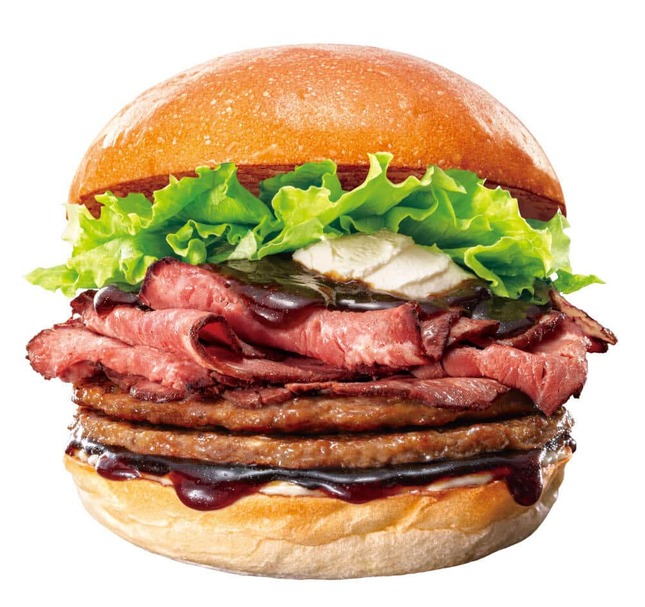 圧巻の肉量「ダブルローストビーフバーガー」など限定3メニュー
