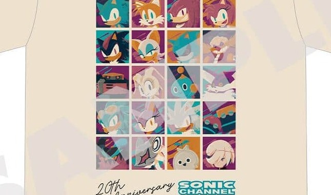 「ソニックチャンネル」20周年記念　Tシャツとステッカーセット