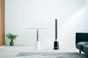 ブレードが回転、心地よい風を部屋中に
