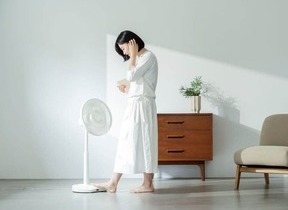 足で電源と風量調節が操作できる扇風機　シロカ「しゃがみま扇」