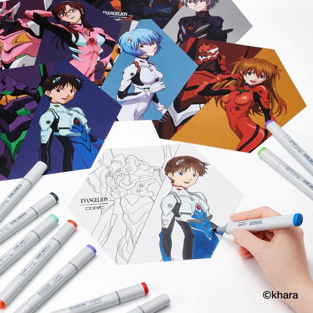 コラボデザインのマーカーでエヴァを描ける
