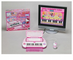 エポック社が発売する「ハローキティ ピアノパソコン」<br />（c）1976.1999.2008 SANRIO CO., LTD.<br />（c）2008 SSD COMPANY LIMITED<br />（c）2008 EPOCH Co., LTD.<br />