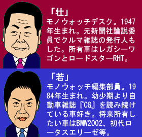 モノウォッチ編集部の「壮」と「若」が「クルマの未来」について熱く議論した