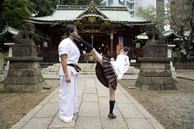 武田は月心会黒帯。空手歴は8年だ