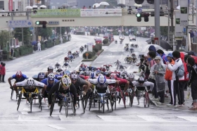 世界最大級の車いすマラソン大会（写真は前回大会の様子）