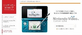 任天堂、3DS新サービス「ニンテンドービデオ」