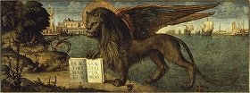 ヴィットーレ・カルパッチョ《サン・マルコのライオン》1516年 ドゥカーレ宮殿 
(C)ヴェネツィア市立美術館群財団