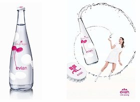 「エビアン」限定デザイナーズボトル　2012年は「クレージュ」とコラボ