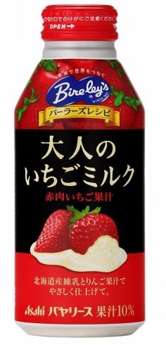 「バヤリース パーラーズレシピ 大人のいちごミルク ボトル缶400g」