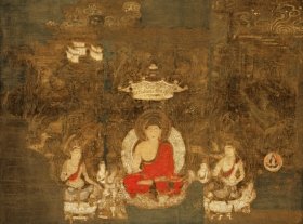 「法華堂根本曼荼羅図」奈良時代・8世紀、ボストン美術館蔵