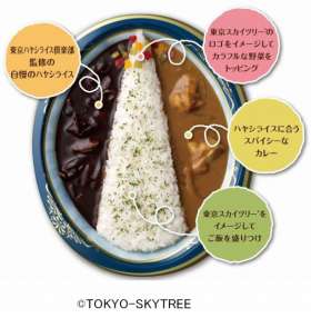 味は2種類、「スカイツリー」とコラボしたハヤシライス