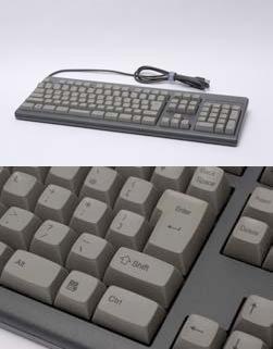 「懐かしい電子式タイプライター」イメージ　指になじみやすいキーボード