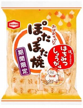 期間限定「はちみつしょうが味」　亀田製菓のぽたぽた焼