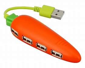 にんじんにグサリ　野菜型USBハブ3種