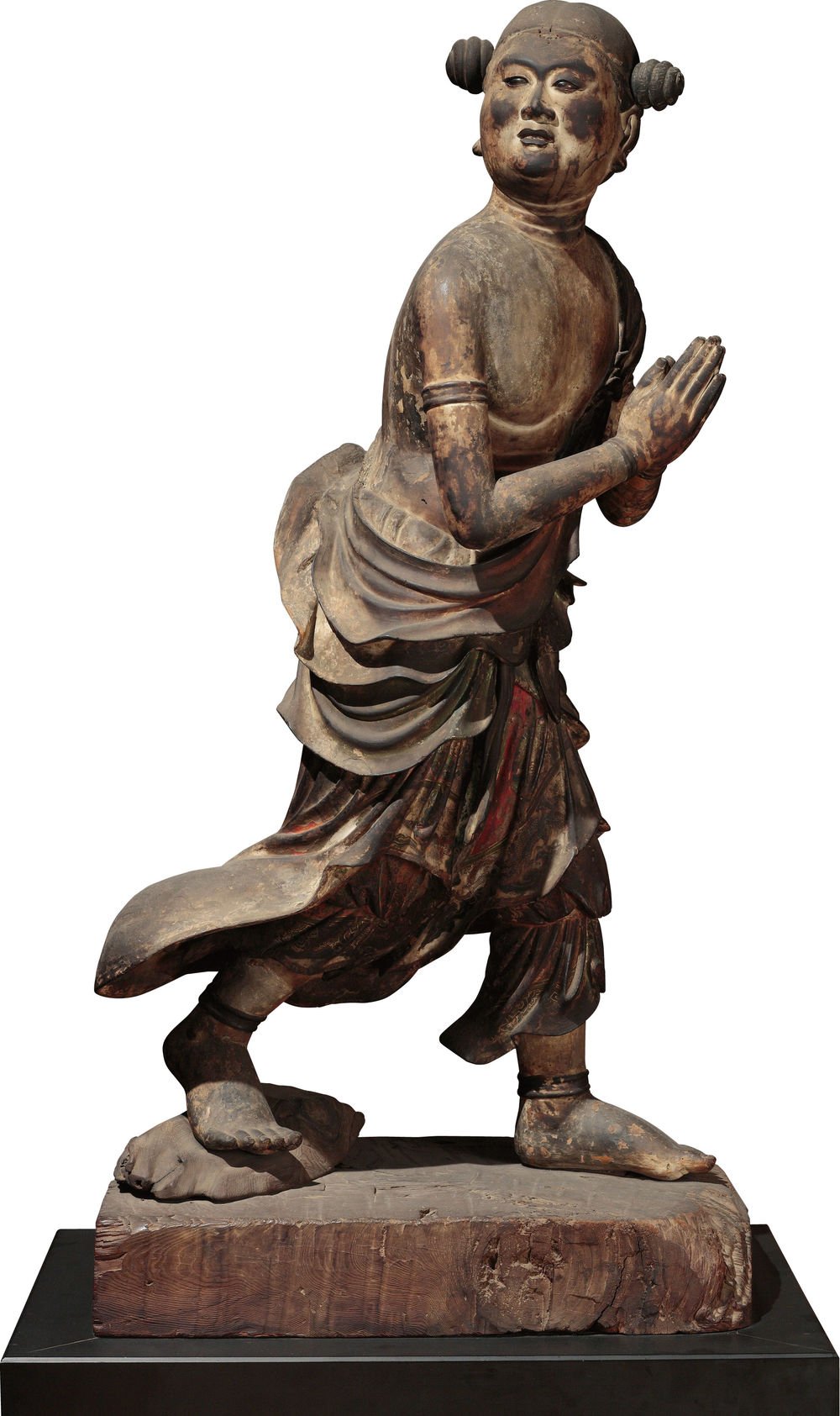 国宝　善財童子立像（文殊菩薩および侍者のうち）　鎌倉時代・建仁3年（1203）～承久2年(1220)　奈良・安倍文殊院蔵