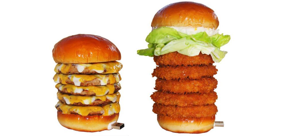 ロッテリア「5段バーガー」の実物大USBが当たるツイッターキャンペーン実施中