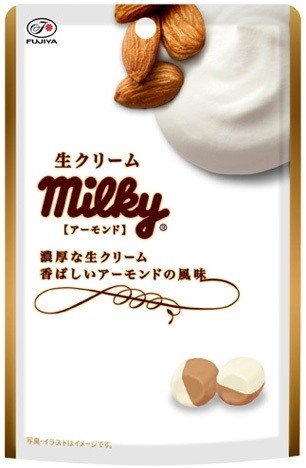 不二家から大人用「ミルキー」　濃厚な生クリームと香ばしいアーモンドのソフトキャンディ