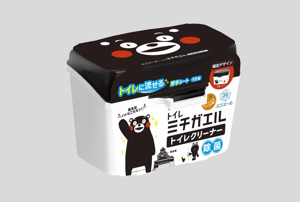 「くまモン」デザインした「ミチガエル　トイレクリーナー」　名産品が当たるキャンペーンも