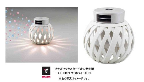 ベッドサイドにおいて肌をケアするプラズマクラスター　シャープ